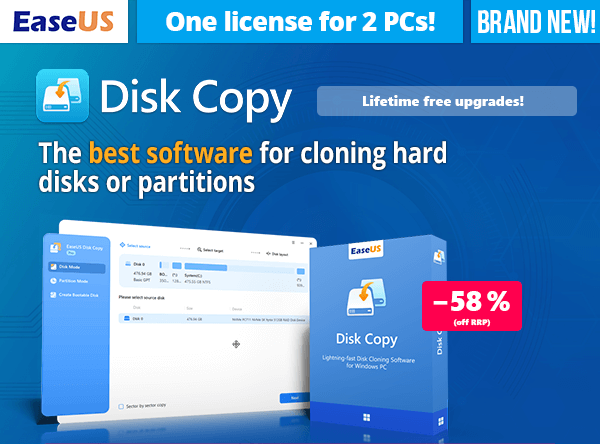 EaseUS Disk Copy | The best software for cloning hard disks or partitions!