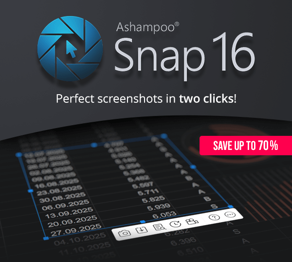 Ashampoo® Snap 16 | Perfect screenshots in two clicks