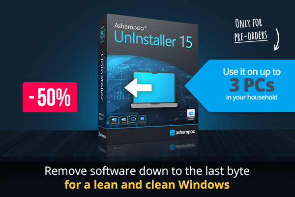 Ashampoo® UnInstaller 15 | Remove software down to the last byte for a lean and clean Windows