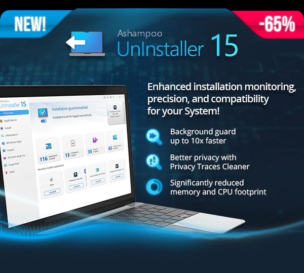 Ashampoo® UnInstaller 15 | Say no to unwanted programs!