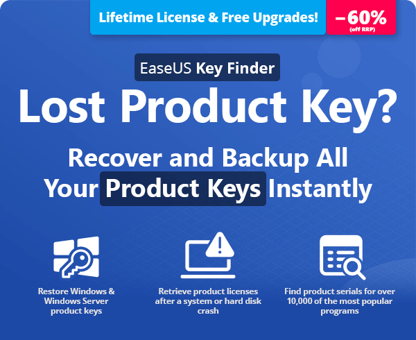 EaseUS Key Finder | Lost Product Key?  Recover and Backup All Your Product Keys Instantly