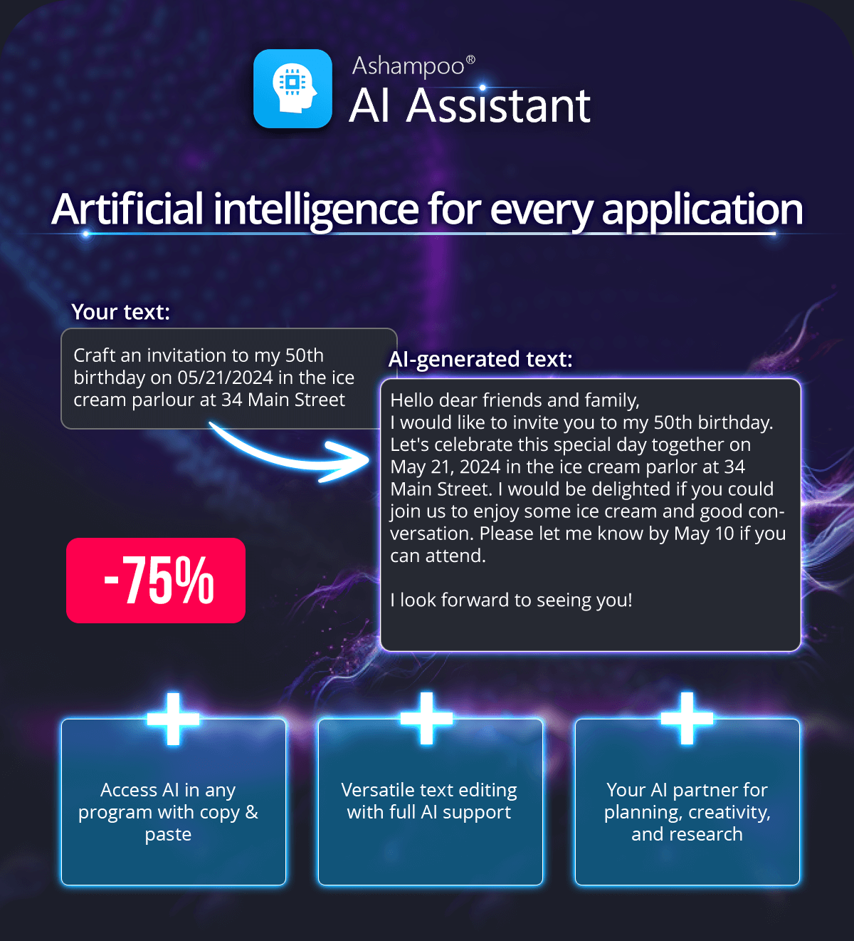 Ashampoo AI Assistant - Artificial intelligence for every application