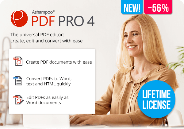 Ashampoo® PDF Pro 4 | The universal PDF editor - create, edit and convert with ease