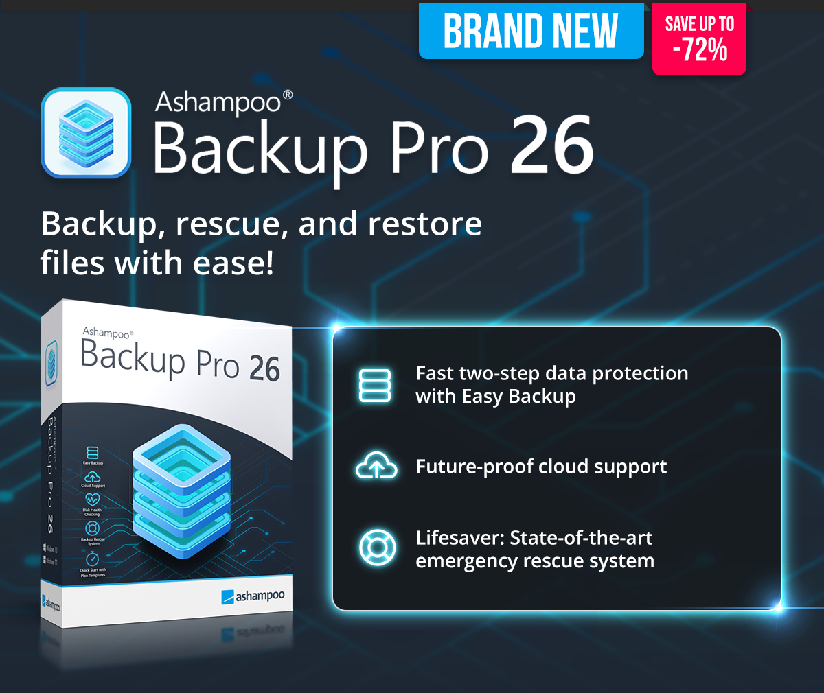 Ashampoo® Backup Pro 26 | Your complete backup tool for maximum data security!