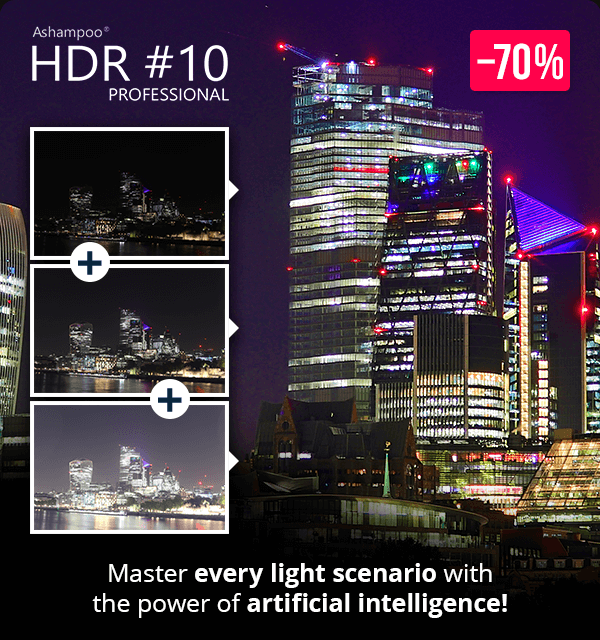 HDR #10 Professional - Master every light scenario with the power of artificial intelligence!