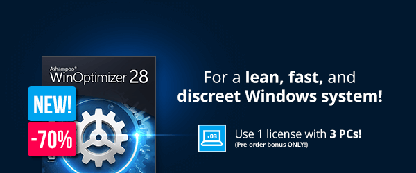 Ashampoo® WinOptimizer 28 | For a lean, fast, and discreet Windows system