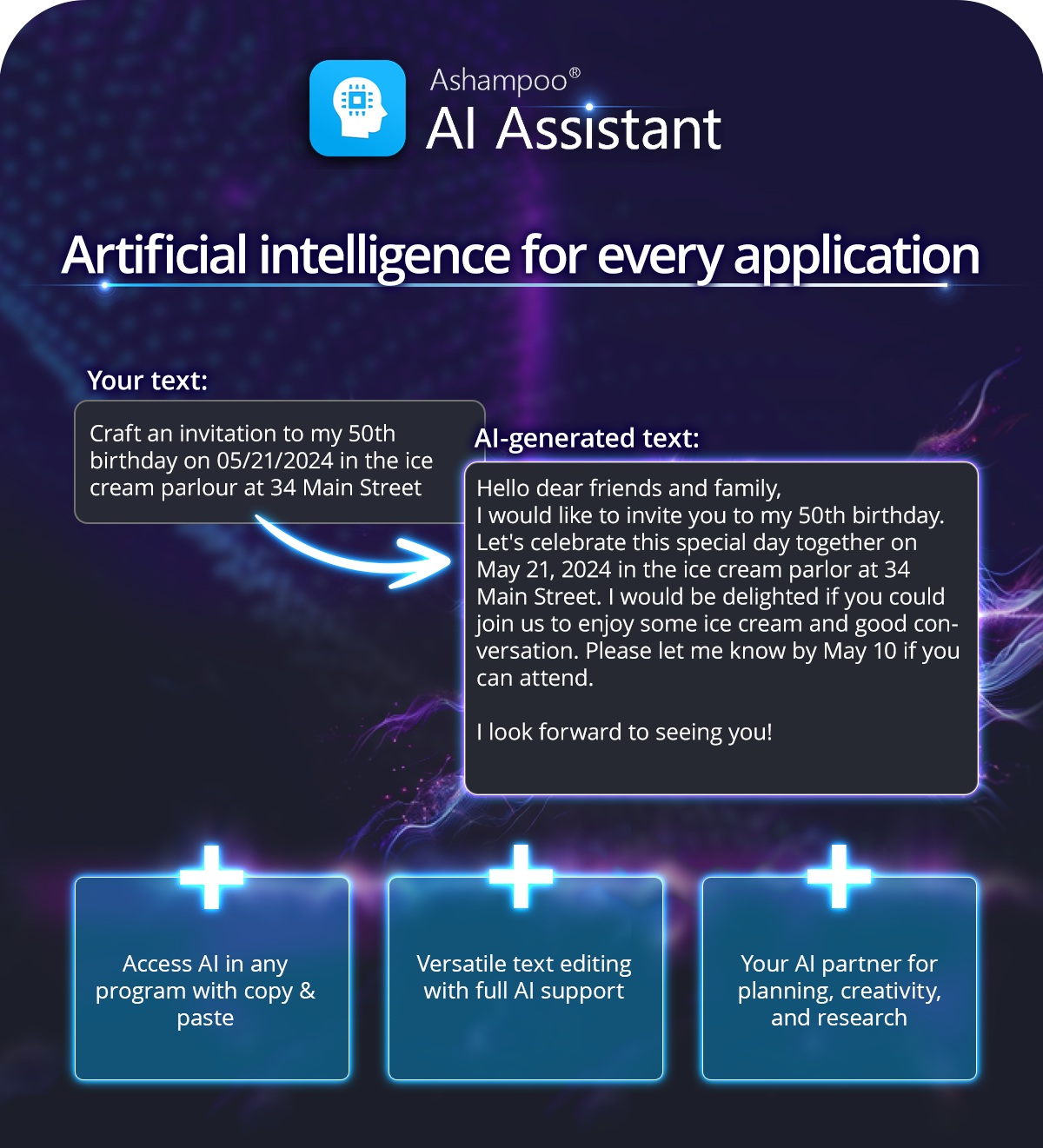 Ashampoo AI Assistant - Artificial intelligence for every application