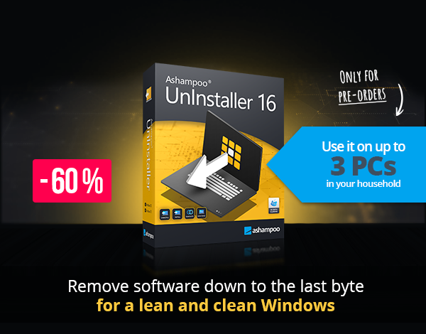 Ashampoo® UnInstaller 16 | Remove software down to the last byte for a lean and clean Windows
