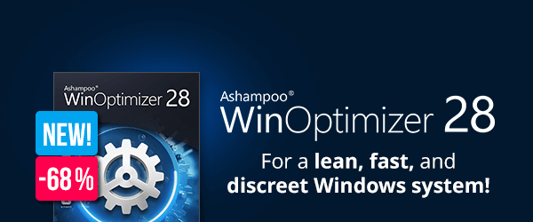 Ashampoo® WinOptimizer 28 | For a lean, fast, and discreet Windows system