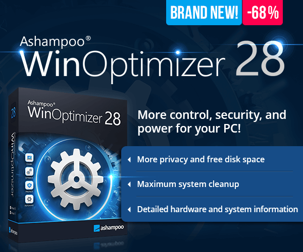 Ashampoo® WinOptimizer 28 | More control, security, and power for your PC!