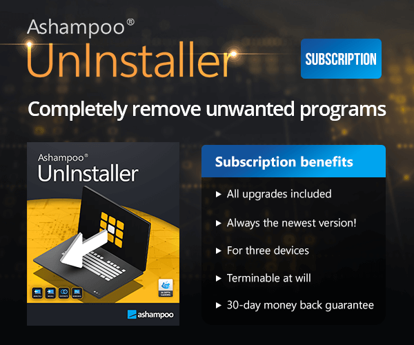 Ashampoo® UnInstaller | Say no to unwanted programs!