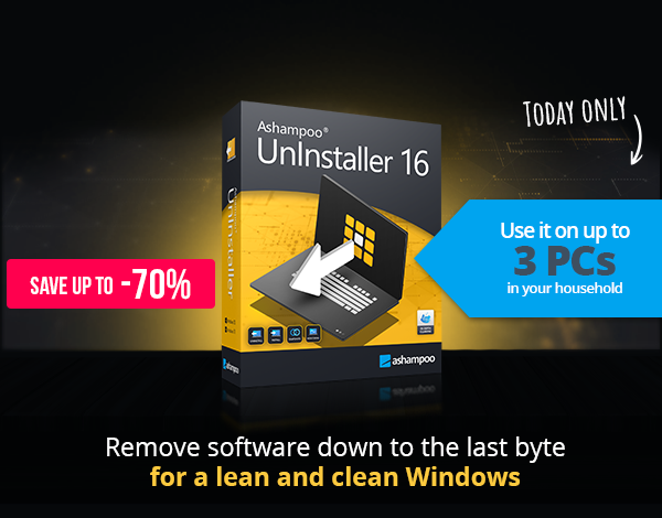 Ashampoo® UnInstaller 16 | Remove software down to the last byte for a lean and clean Windows