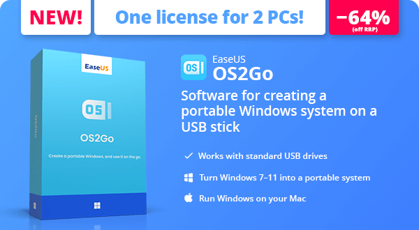EaseUS OS2Go | Software for creating a portable Windows system on a USB stick