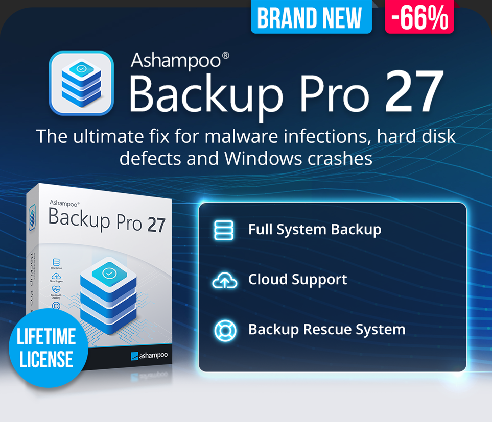 Ashampoo® Backup Pro 27 | Your complete backup tool for maximum data security!