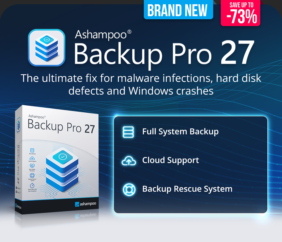 Ashampoo® Backup Pro 27 | Your complete backup tool for maximum data security!