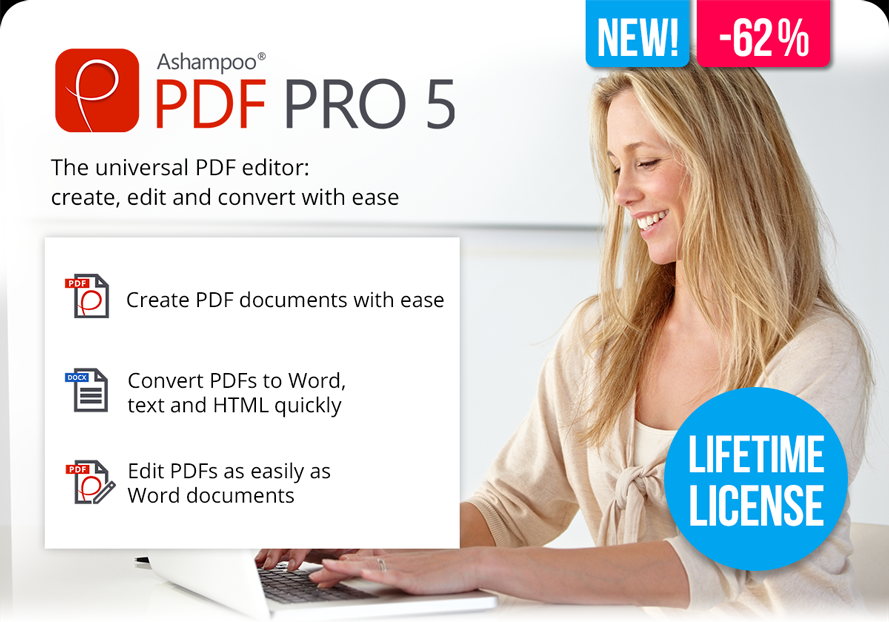 Ashampoo® PDF Pro 5 | The universal PDF editor - create, edit and convert with ease