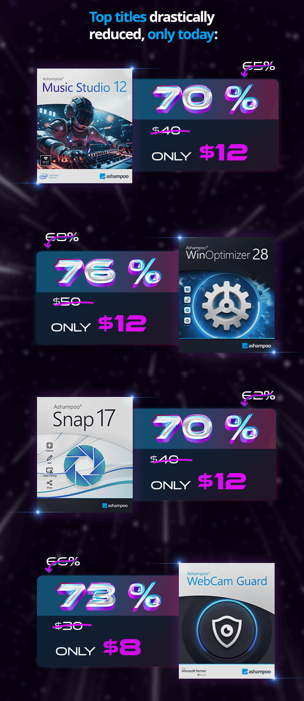 Top titles drastically reduced, only today