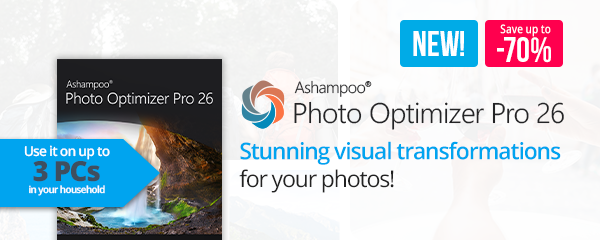 Ashampoo® Photo Optimizer Pro 26 | Brilliant photos in a single click