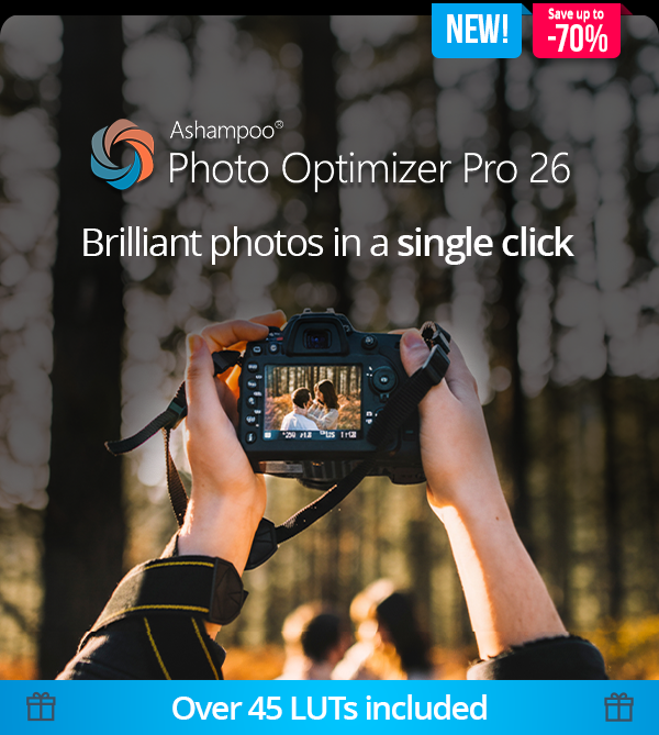 Ashampoo® Photo Optimizer Pro 26 | Brilliant photos in a single click