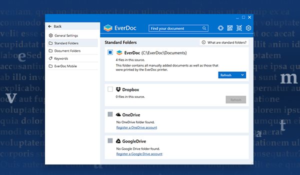 Everdoc 2026 screenshot - folder overview