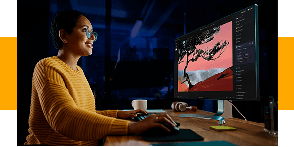 (image - person looking at a screen)