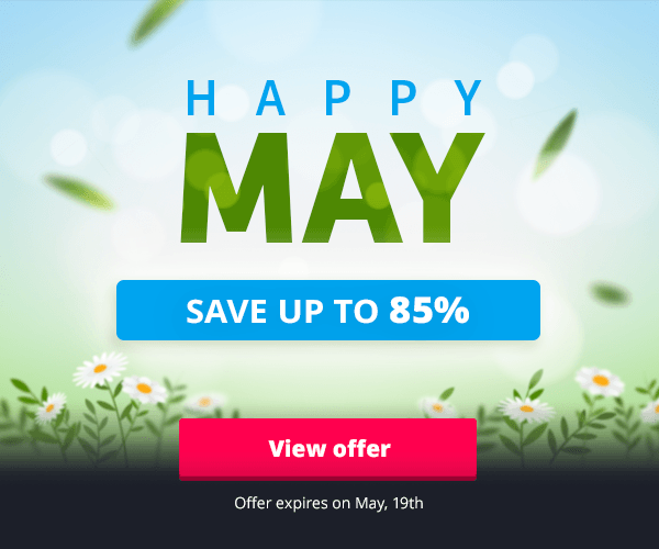 Happy May | Save up to 85%