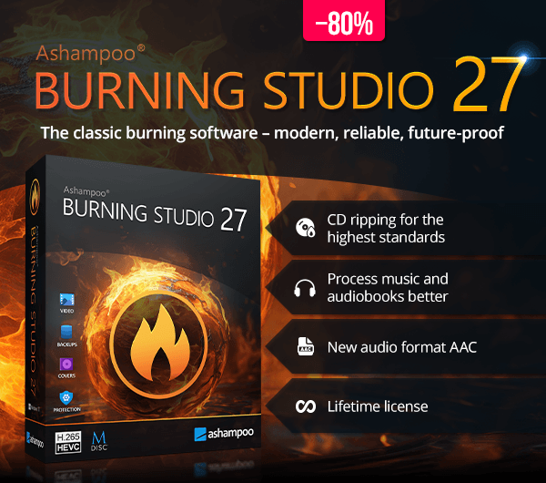 Ashampoo® Burning Studio 27 | The classic burning software – modern, reliable, future-proof
