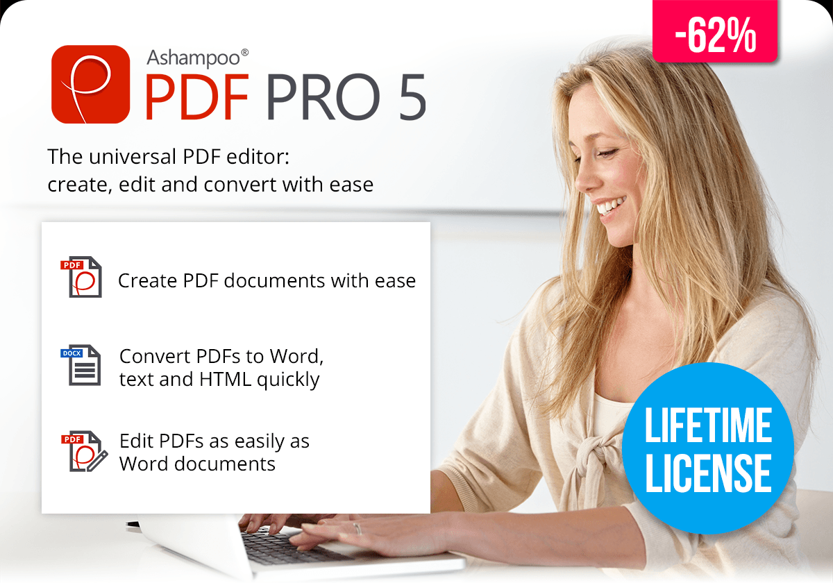 Ashampoo® PDF Pro 5 | The universal PDF editor - create, edit and convert with ease
