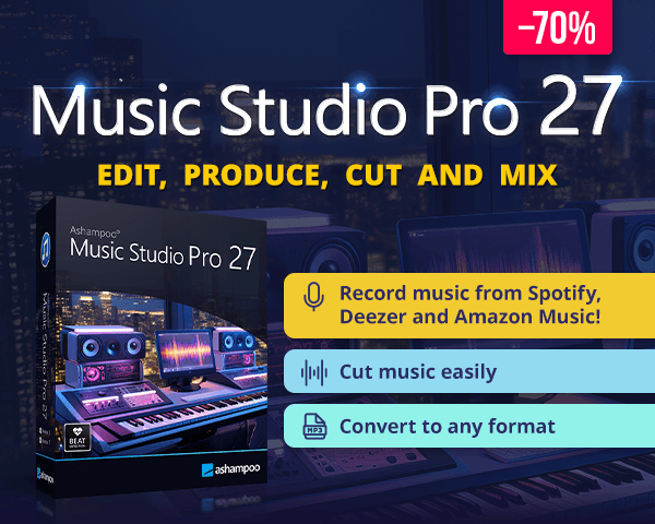 Ashampoo® Music Studio Pro 27 | Edit, produce, cut and mix