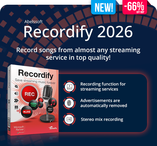 Abelssoft Recordify - Download and save music from the internet correctly named
