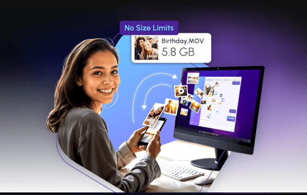 image: Sending 5.8 GB birthday.mov - no size restrictions