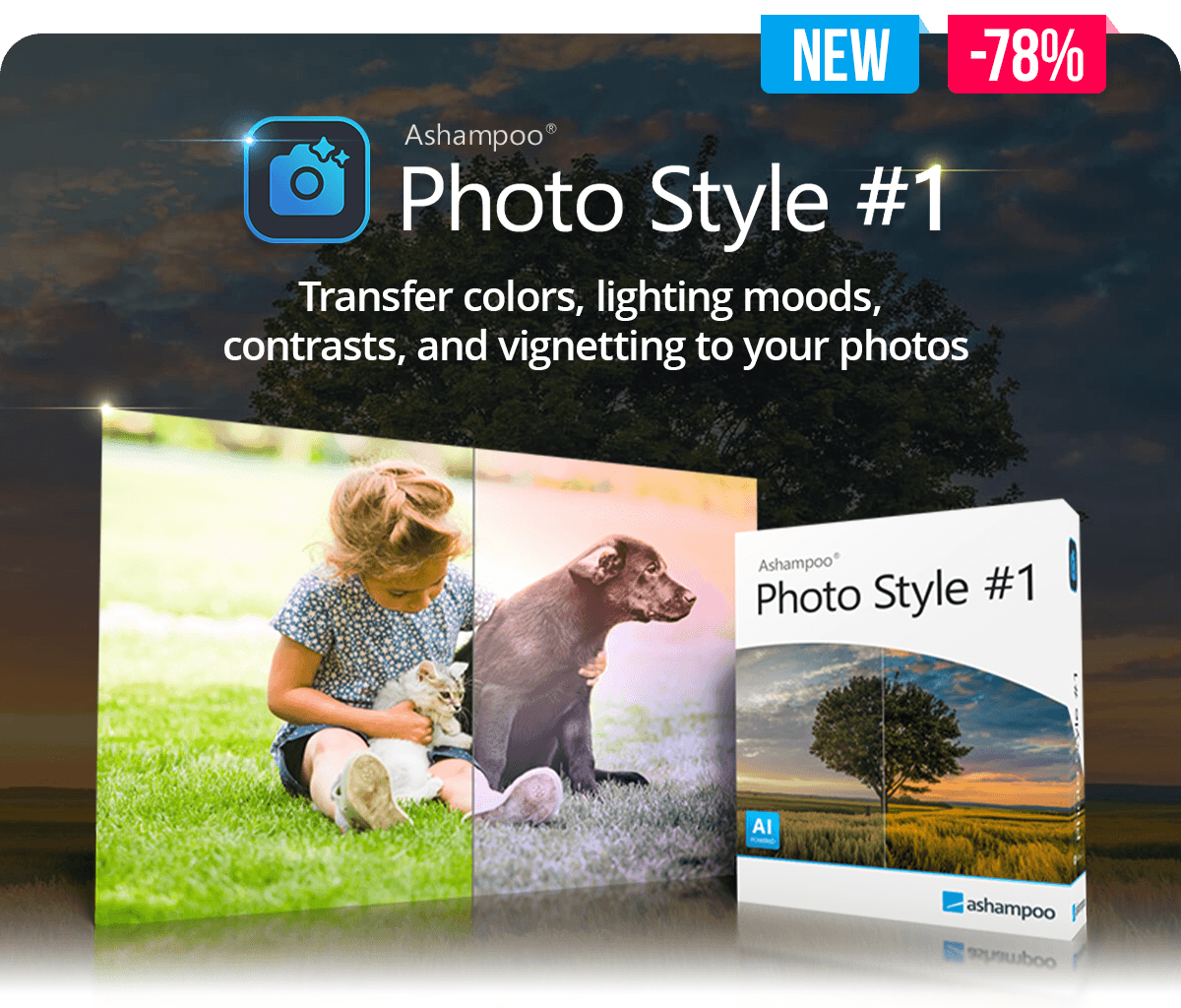 Ashampoo® Photo Style #1 | Transfer colors, lighting moods, contrasts, and vignetting to your photos