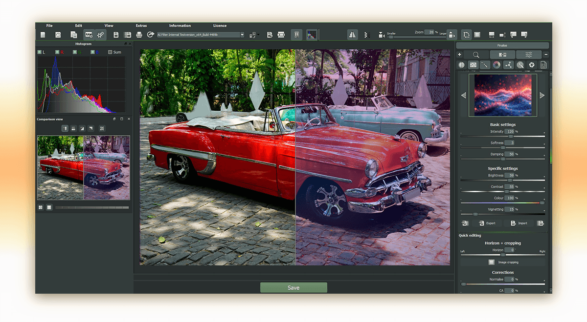 Screenshot – Style transfer and custom settings