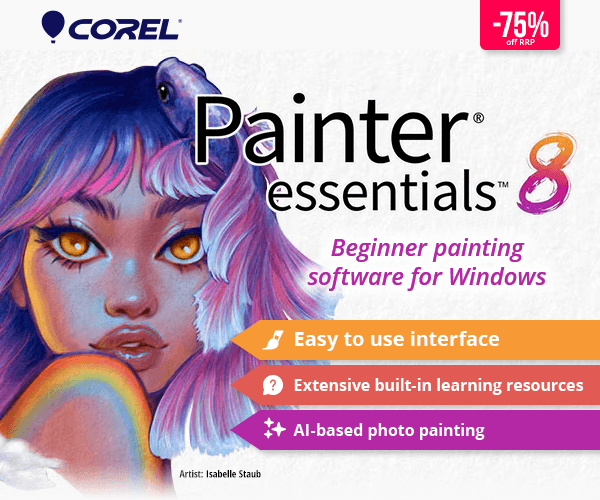 Corel Painter Essentials 8 | Beginner painting software for Windows