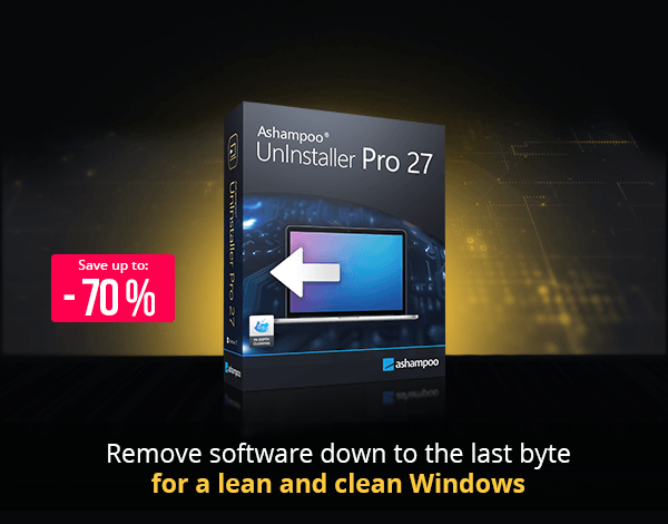 Ashampoo® UnInstaller Pro 27 | Remove software down to the last byte for a lean and clean Windows