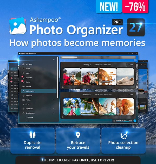 Ashampoo® Photo Organizer Pro 27 | How photos become memories